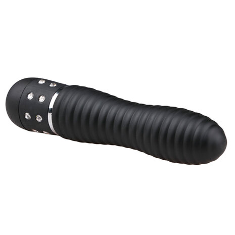 Easytoys Mini Vibrator Geribbeld - Zwart