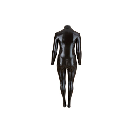 Plus Size Wetlook Catsuit Met Lange Rits