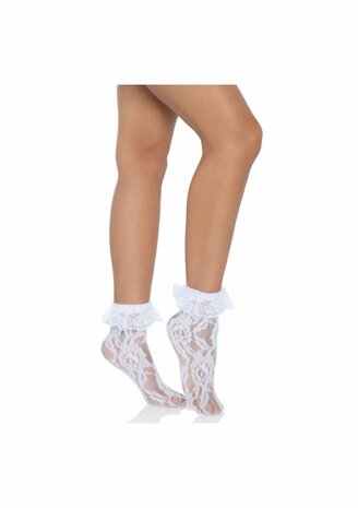 Lace Anklet With Ruffle