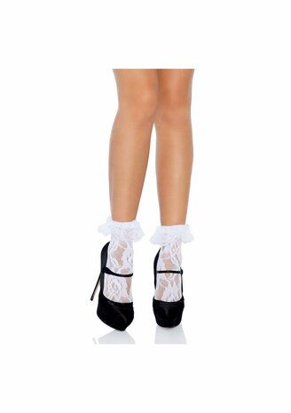 Lace Anklet With Ruffle