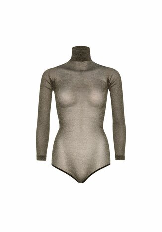 Lurex bodysuit w. snapcrotch