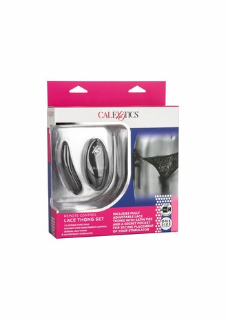 Remote Control Lace Thong Set