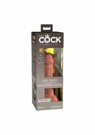 6 Inch 2Density Silicone Cock