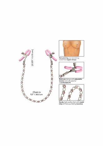 Crystal Chain Nipple Clamps