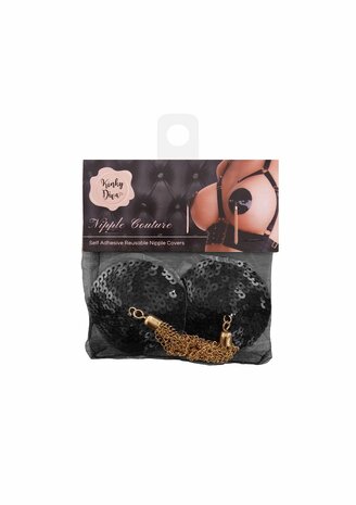 Sequin Nipple Covers w Chain