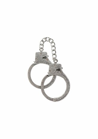 Diamond Wrist Cuffs Silver