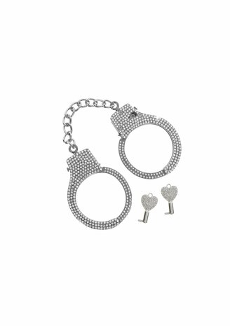 Diamond Wrist Cuffs Silver