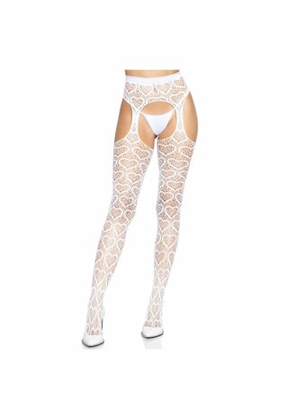 Heart Net Suspender Hose