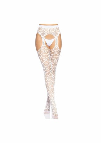 Heart Net Suspender Hose