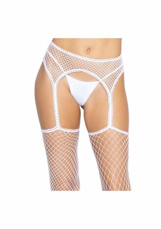 Net stockings with garterbelt