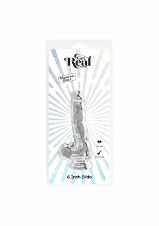 Clear Dildo w. Balls 6 inch