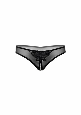 Indra crotchless beaded thong