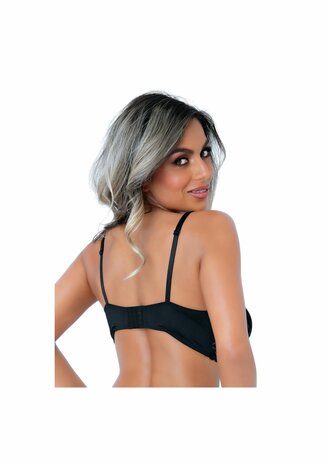 Balconette push-up lace bra