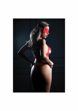 3PC Bra, Panty and Blindfold