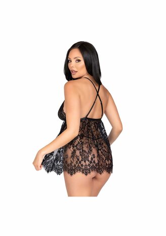 Floral Lace Babydoll &amp; String