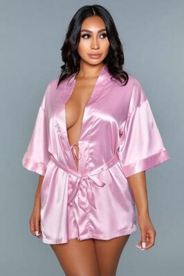 Getting Ready Satijnen Kimono - Roze