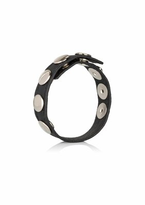 Leather Multi-Snap Ring - Black