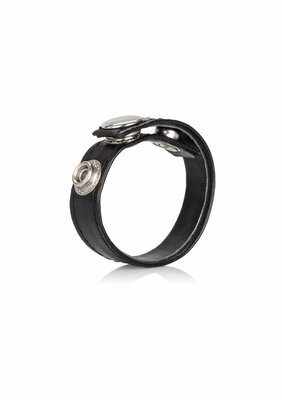 Leather 3-Snap Ring - Black