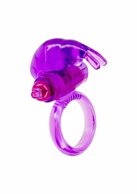 Rabbit Vibrating Cockring - Purple