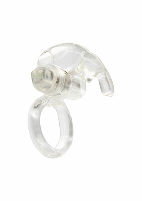 Rabbit Vibrating Cockring - Transparent