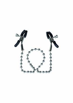 Silver Beaded Nipple Clamps - Metal