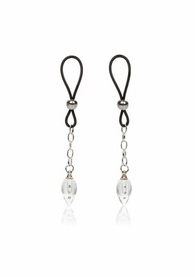 Nipple Jewel Crystal Teardrop - Silver