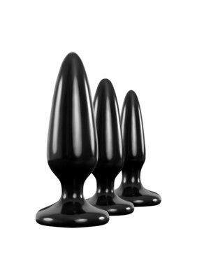 Pleasure Plug 3pc Trainer Kit - Black