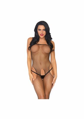 Suspender Bodystocking - Black