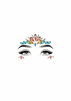 Avri face jewels sticker - Multicolor