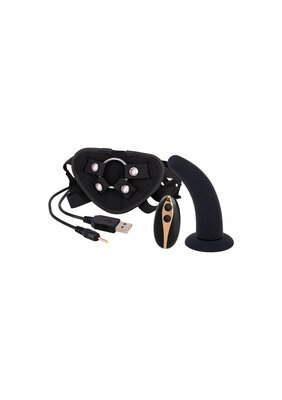 Vibration Dildo Strap-On 5inch - Black