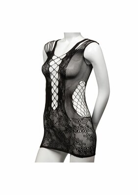Peek-A-Boo Mini Dress - Black