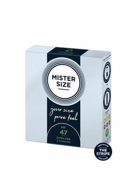 MISTER SIZE 47mm Condoms 3pcs - Natural