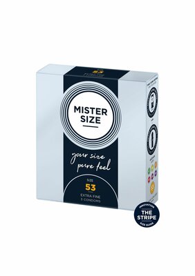 MISTER SIZE 53mm Condoms 3pcs - Natural