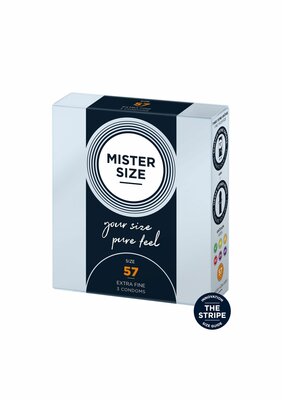 MISTER SIZE 57mm Condoms 3pcs - Natural
