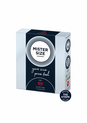 MISTER SIZE 60mm Condoms 3pcs - Natural