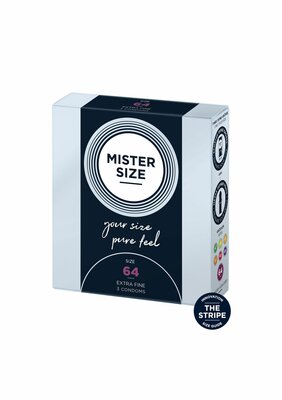 MISTER SIZE 64mm Condoms 3pcs - Natural