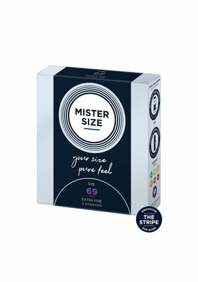 MISTER SIZE 69mm Condoms 3pcs - Natural