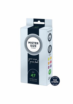 MISTER SIZE 47mm Condoms 10pcs - Natural