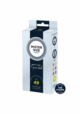 MISTER SIZE 49mm Condoms 10pcs - Natural