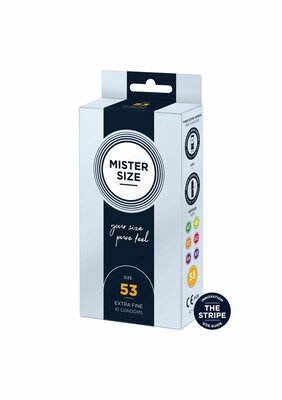 MISTER SIZE 53mm Condoms 10pcs - Natural