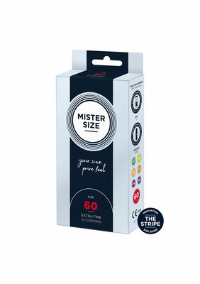 MISTER SIZE 60mm Condoms 10pcs - Natural