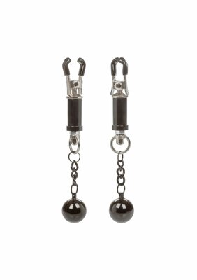 Weighted Twist Nipple Clamps - Silver