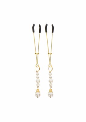 Tweezers With Pearls - Gold