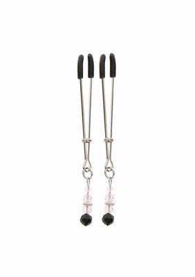 Tweezers With Beads - Silver