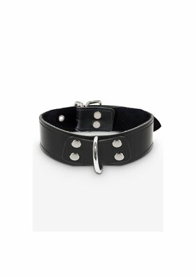 Elegant D-Ring Collar - Black