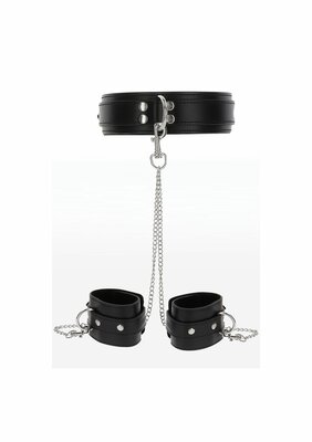 Heavy Collar and Wrist Cuffs - Black