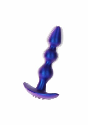 The Bold Beaded Vibr Anal Plug - Blue