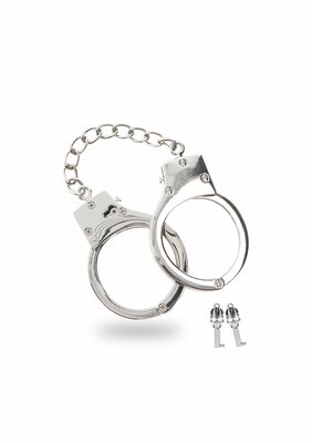 Silver Plated BDSM Handcuffs - Silver