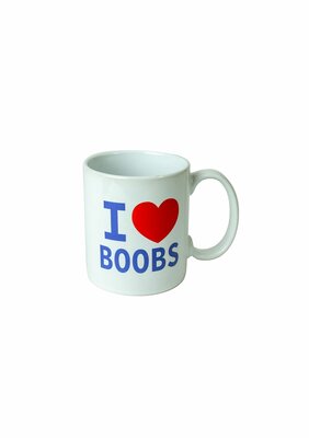 I Love Boobs Mug - White