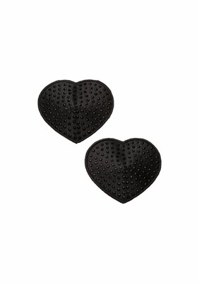 Heart Gem Pasties - Black